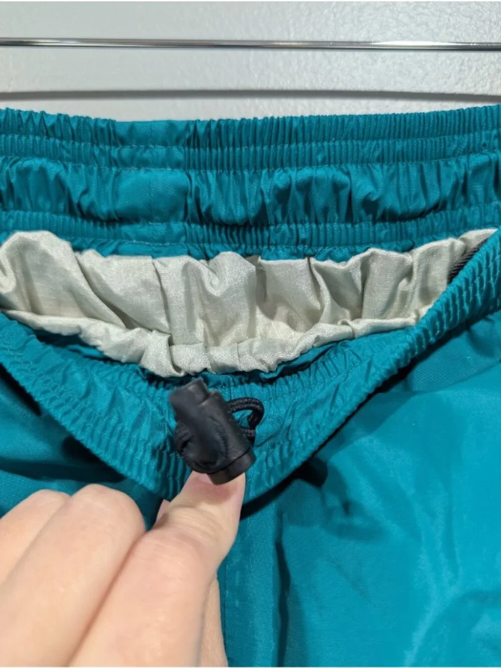 Vintage L.L. Bean Gore-Tex Rain Track Nylon Pants - Men's Size L Teal Blue
